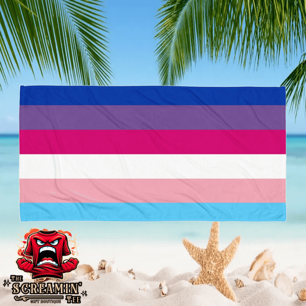 Transgender Bisexual III Pride Beach Towel