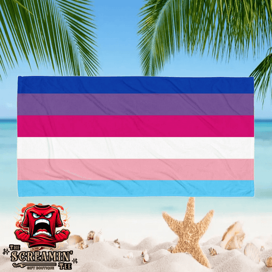 Transgender Bisexual III Pride Beach Towel