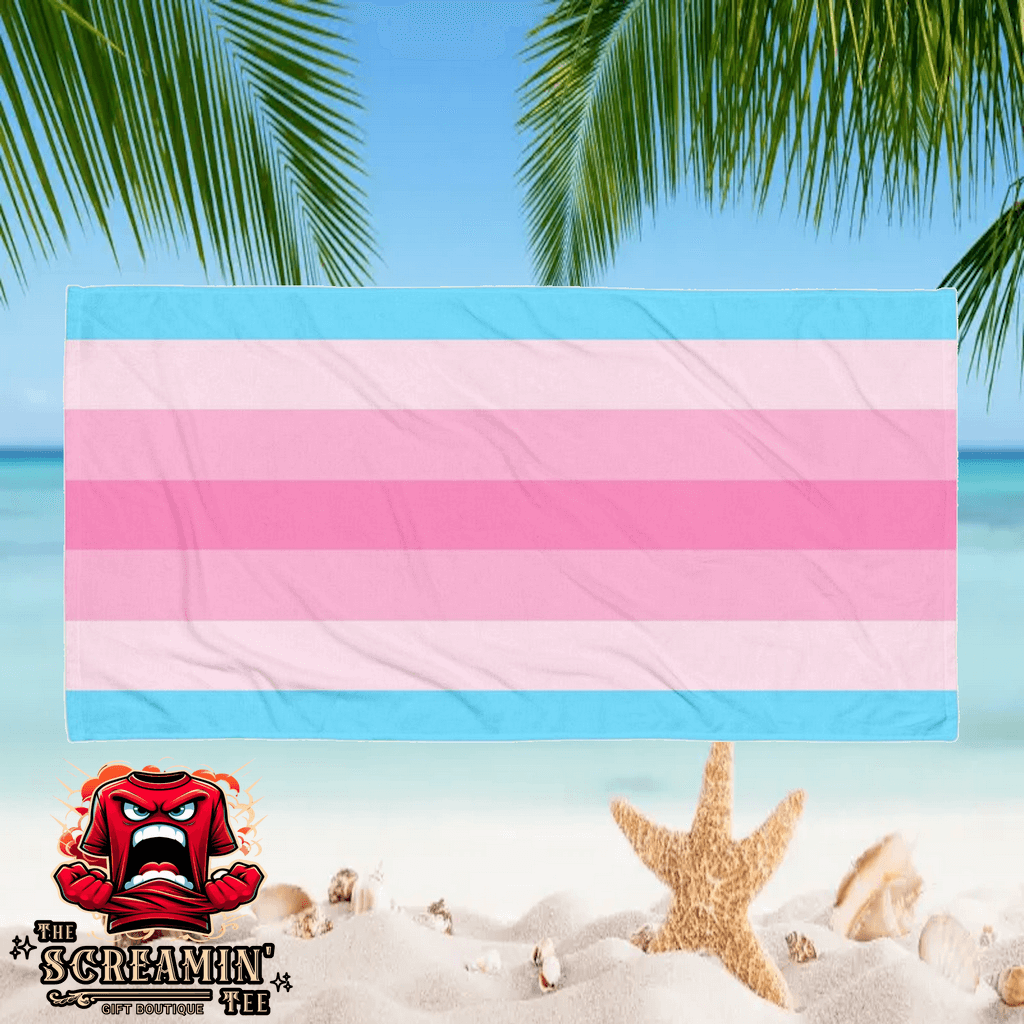 Transfem Pride Beach Towel