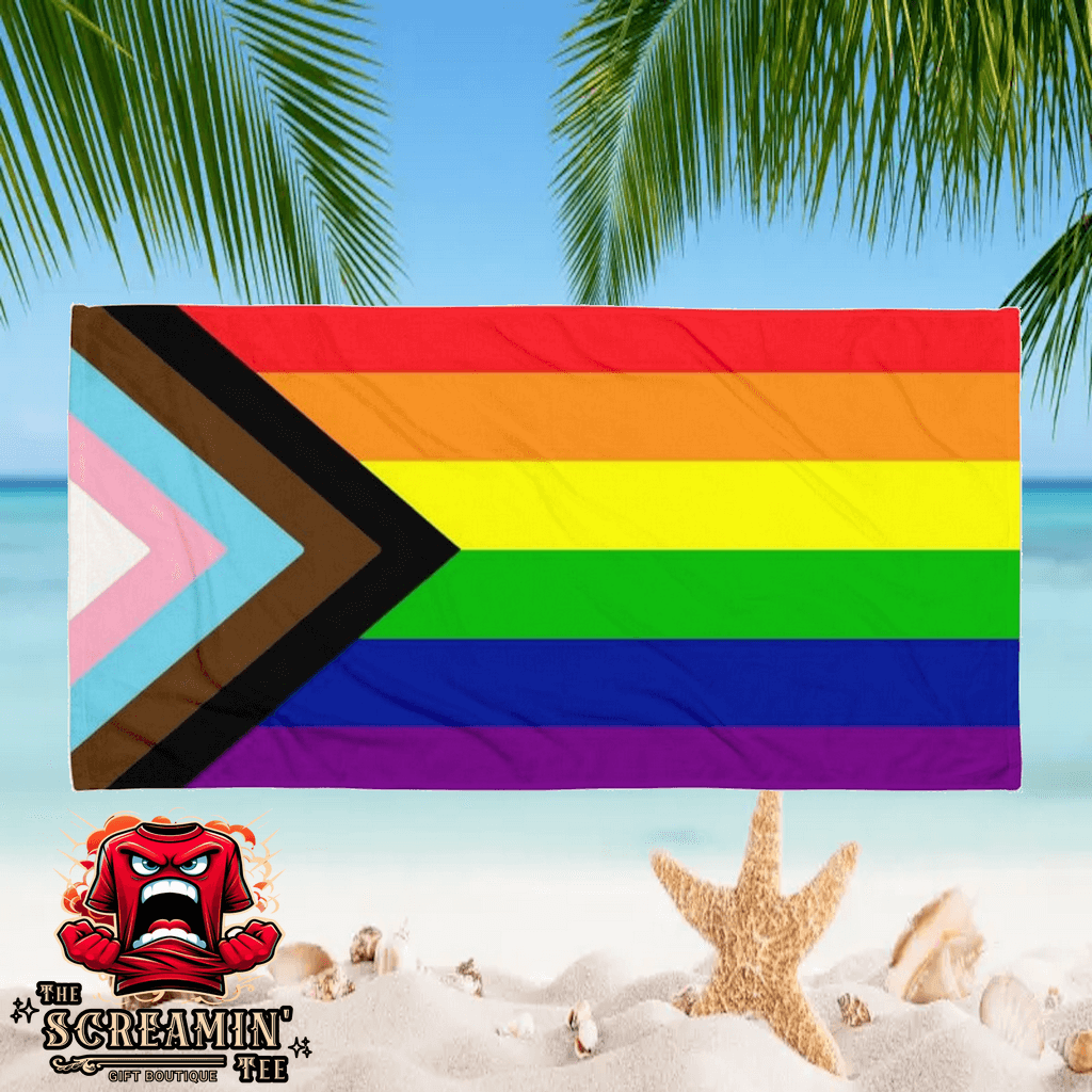 Progress Inclusive Pride Beach Towel