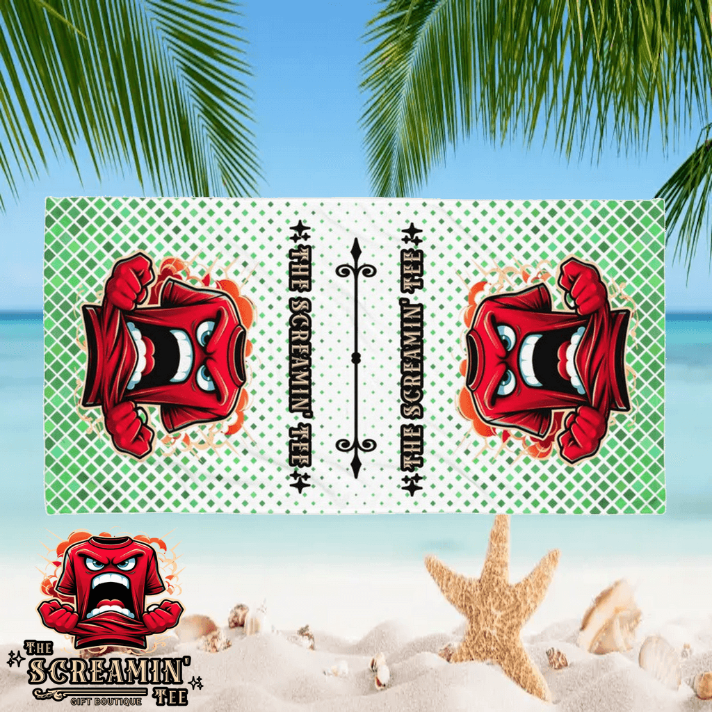 The Screamin' Tee Beach Towel | Emerald