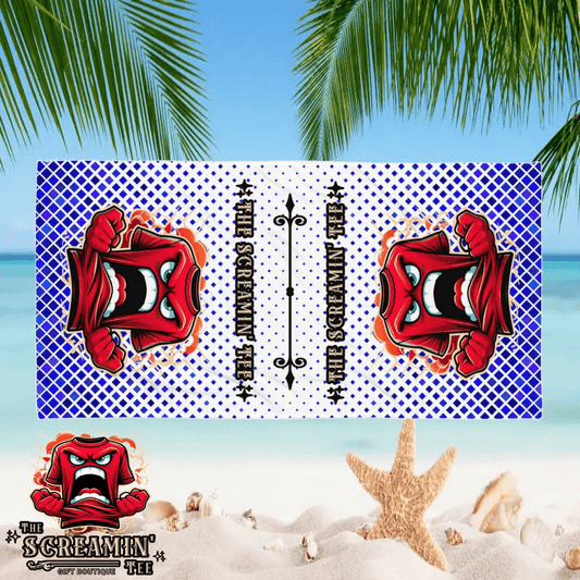 The Screamin' Tee Beach Towel | Sapphire