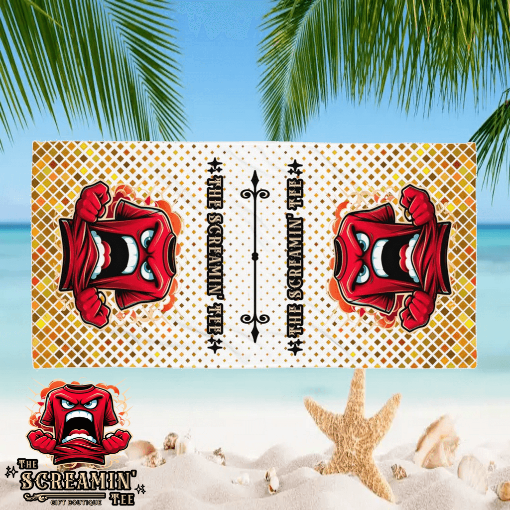 The Screamin' Tee Beach Towel | Topaz
