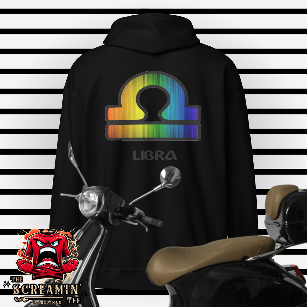 LGBTQ ZODIAC UNISEX ZIP HOODIE - LIBRA - The Screamin' Tee