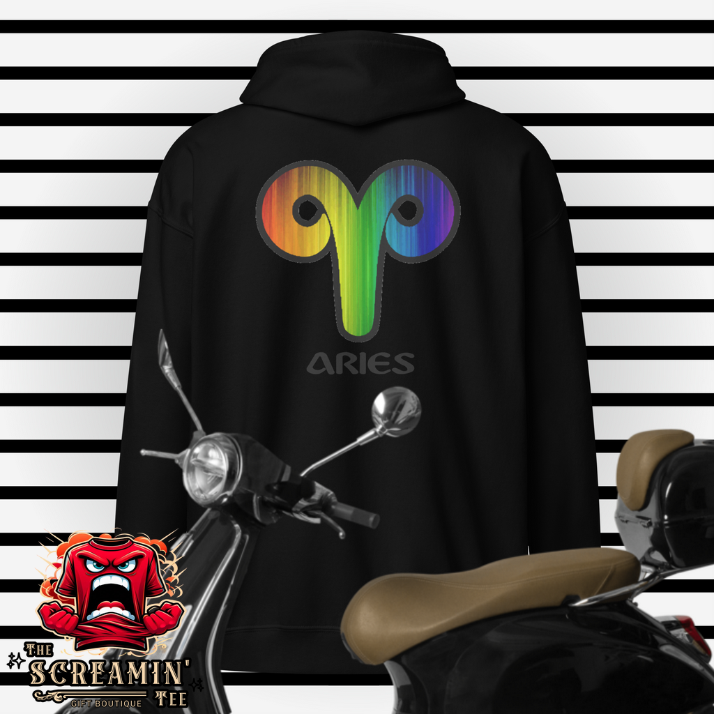 LGBTQ ZODIAC UNISEX ZIP HOODIE - ARIES - The Screamin' Tee