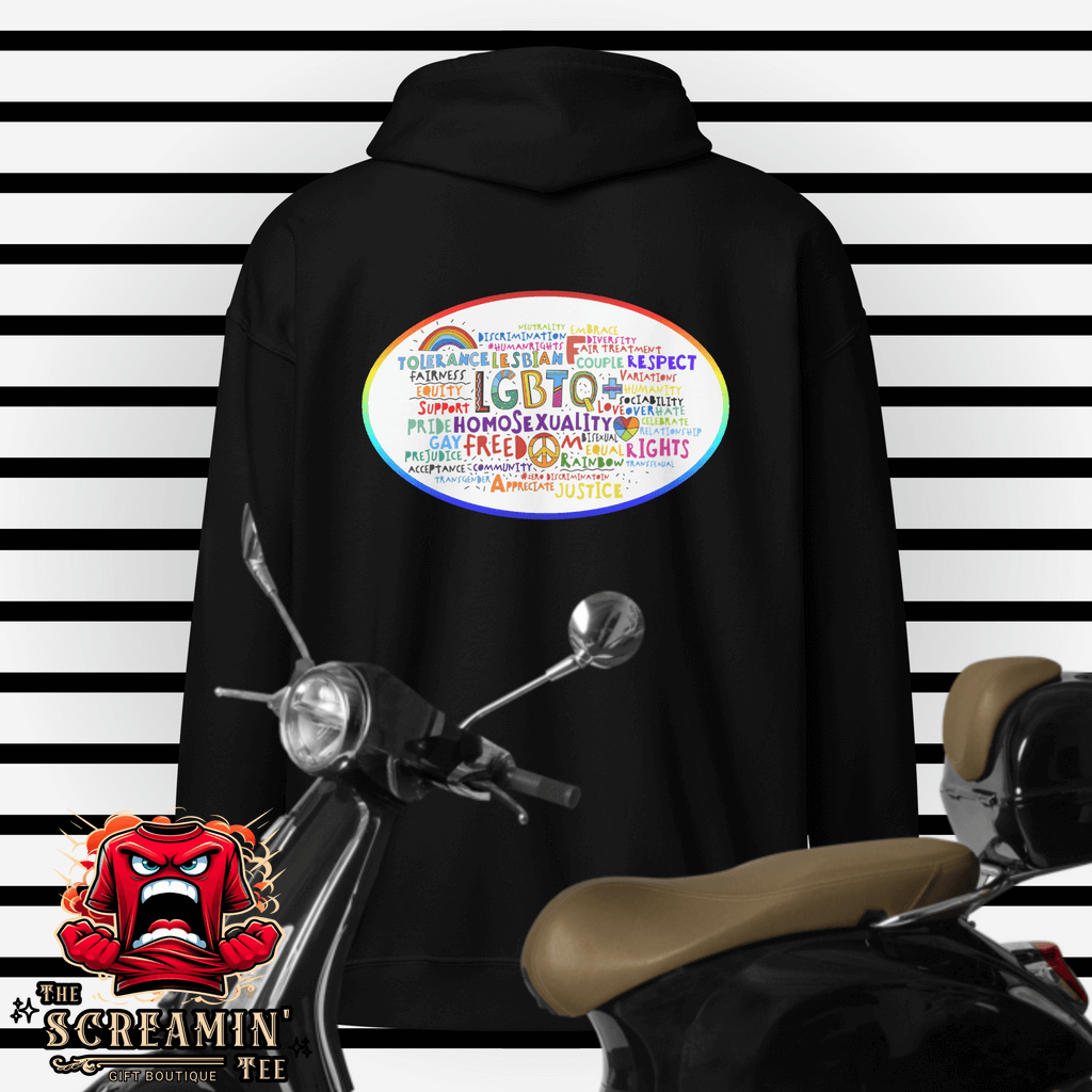 LGBTQ+ Words Zip Hoodie