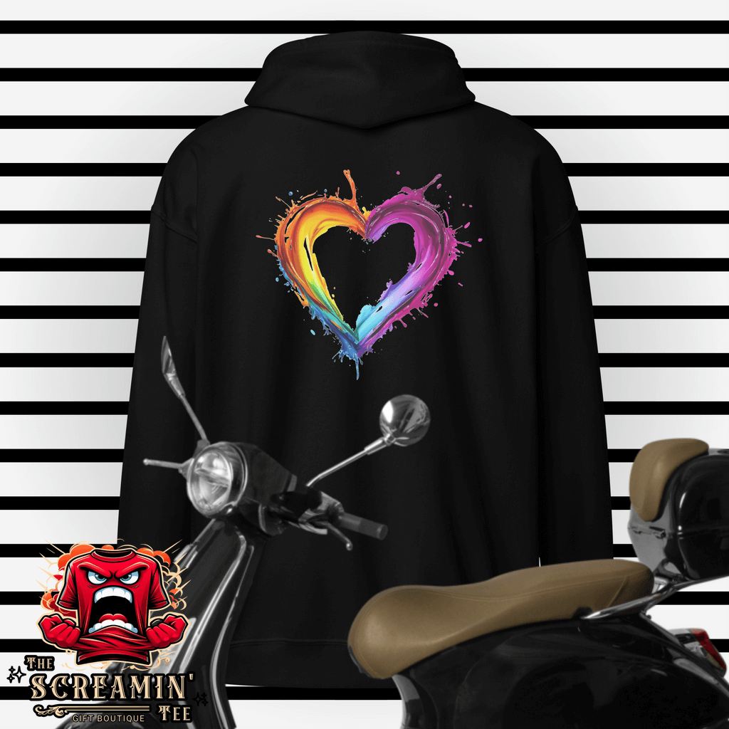 Painted Heart Zip Hoodie
