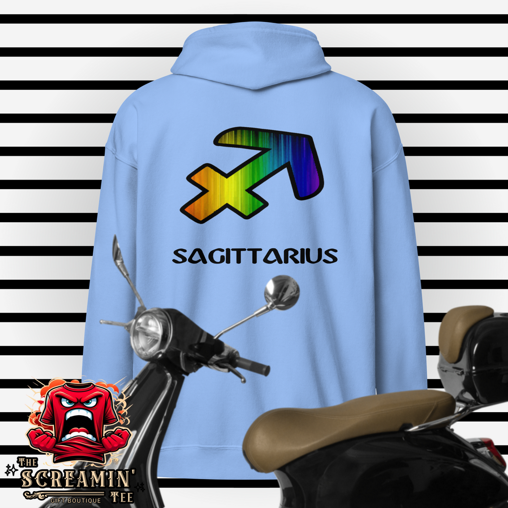 LGBTQ ZODIAC UNISEX ZIP HOODIE - SAGITTARIUS - The Screamin' Tee