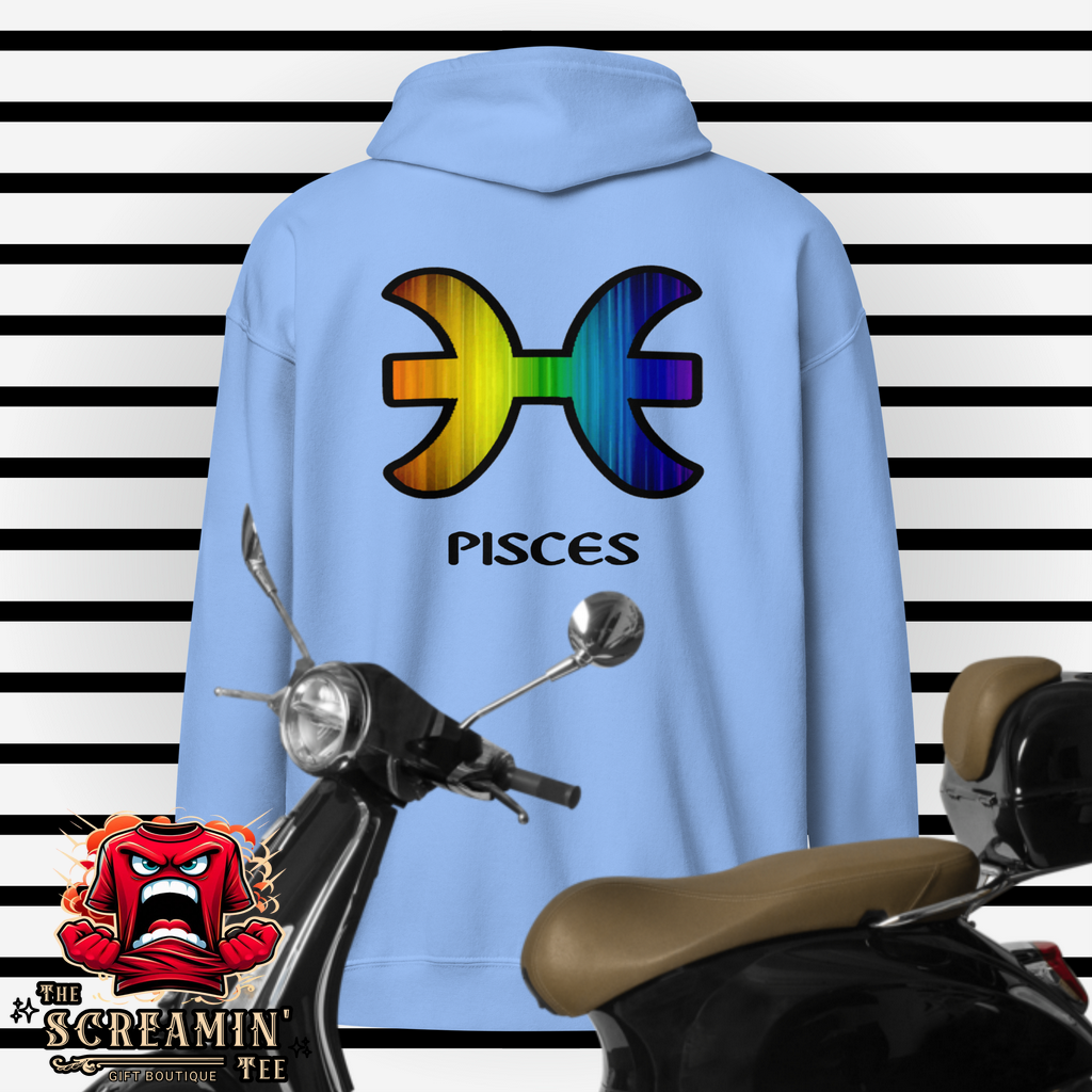 LGBTQ ZODIAC UNISEX ZIP HOODIE - PISCES - The Screamin' Tee