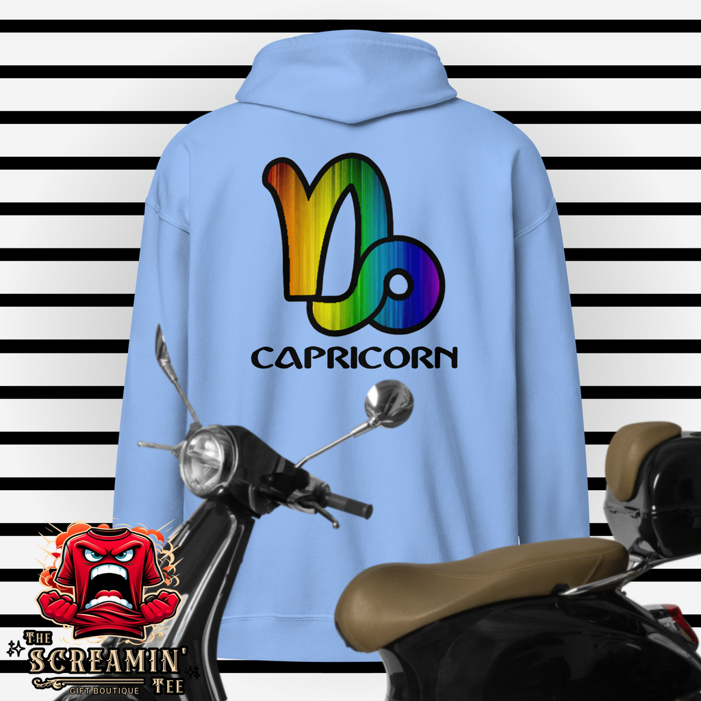 LGBTQ ZODIAC UNISEX ZIP HOODIE - CAPRICORN - The Screamin' Tee