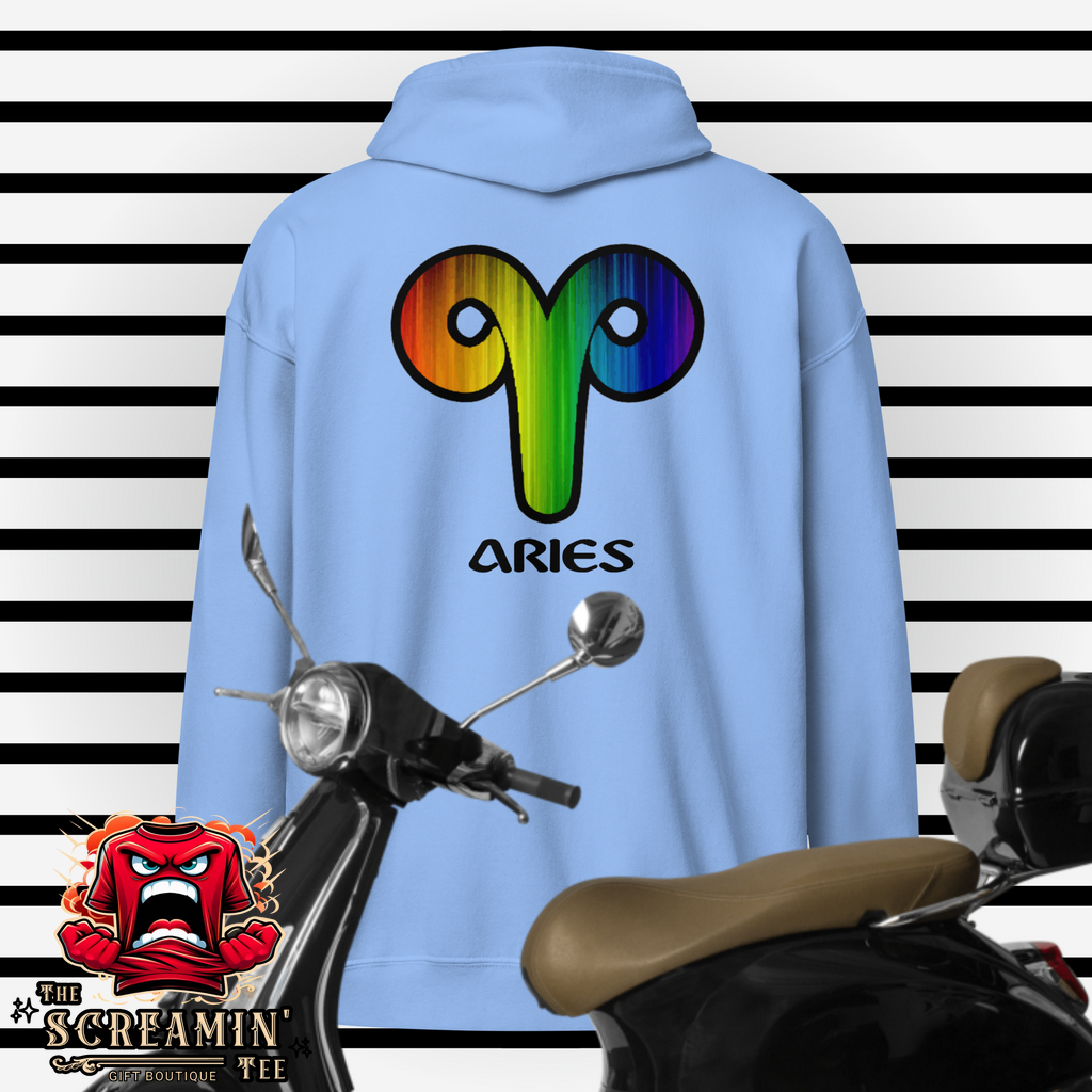 LGBTQ ZODIAC UNISEX ZIP HOODIE - ARIES - The Screamin' Tee