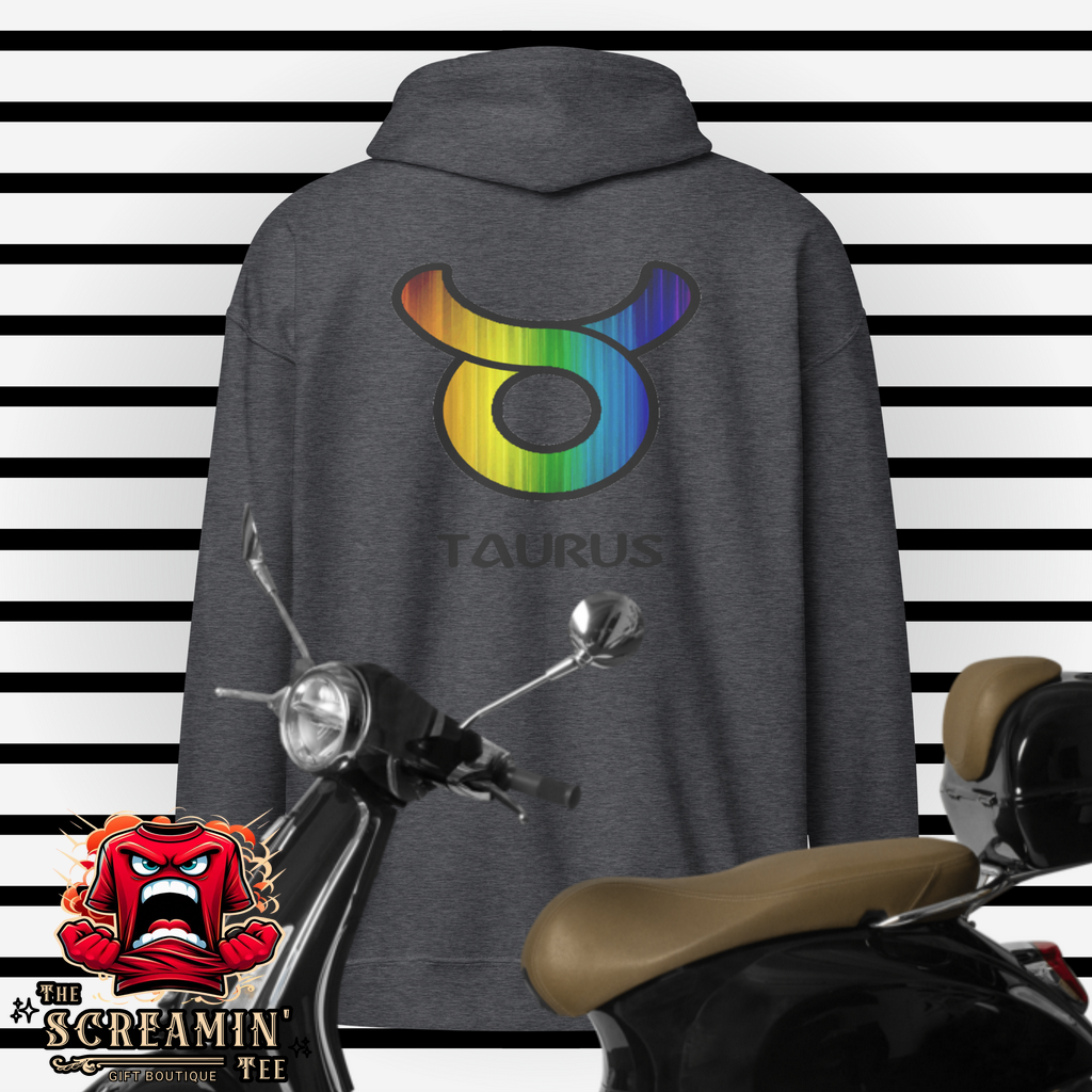 LGBTQ ZODIAC UNISEX ZIP HOODIE - TAURUS - The Screamin' Tee