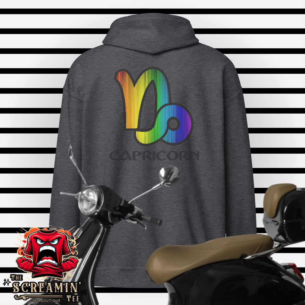 LGBTQ ZODIAC UNISEX ZIP HOODIE - CAPRICORN - The Screamin' Tee