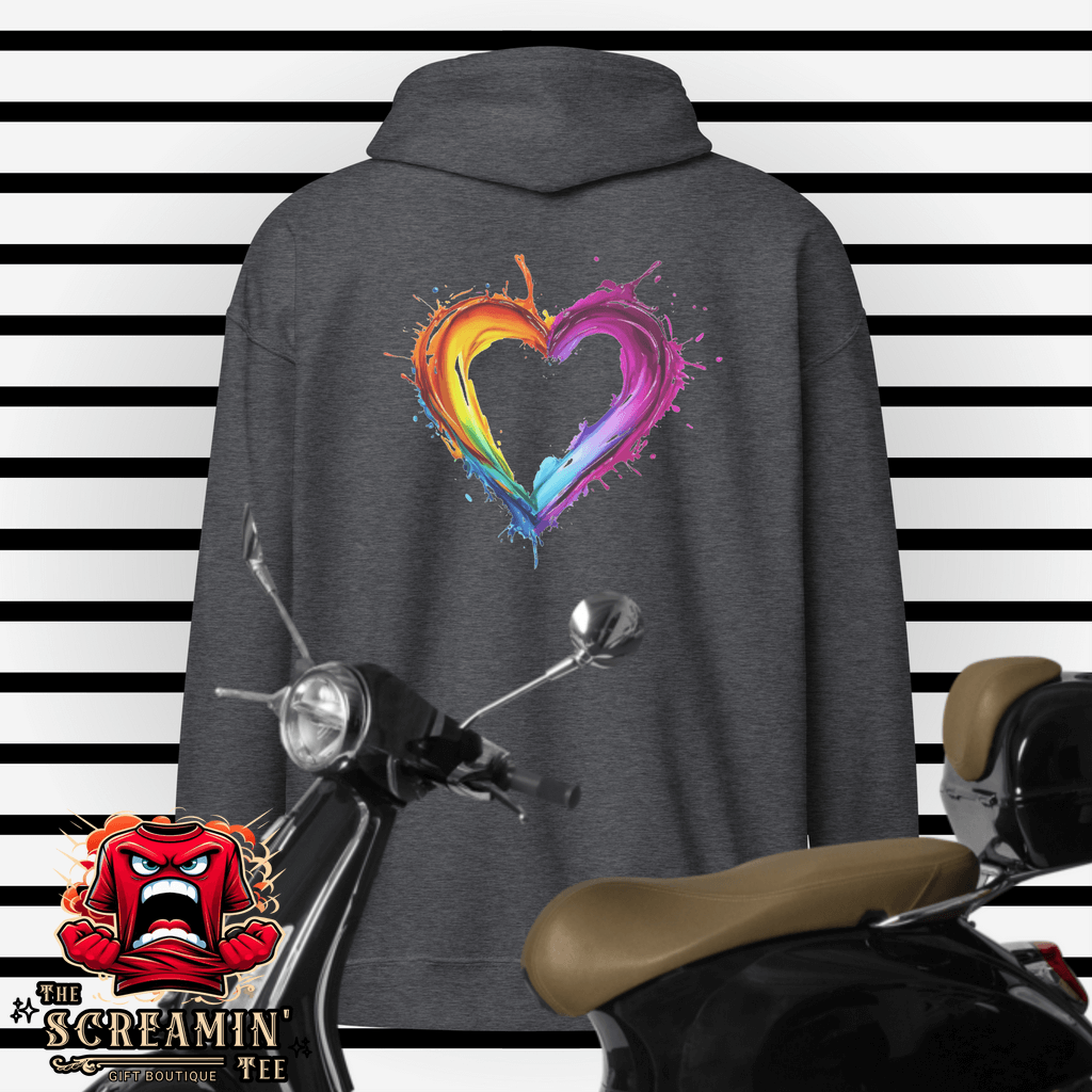 Painted Heart Zip Hoodie