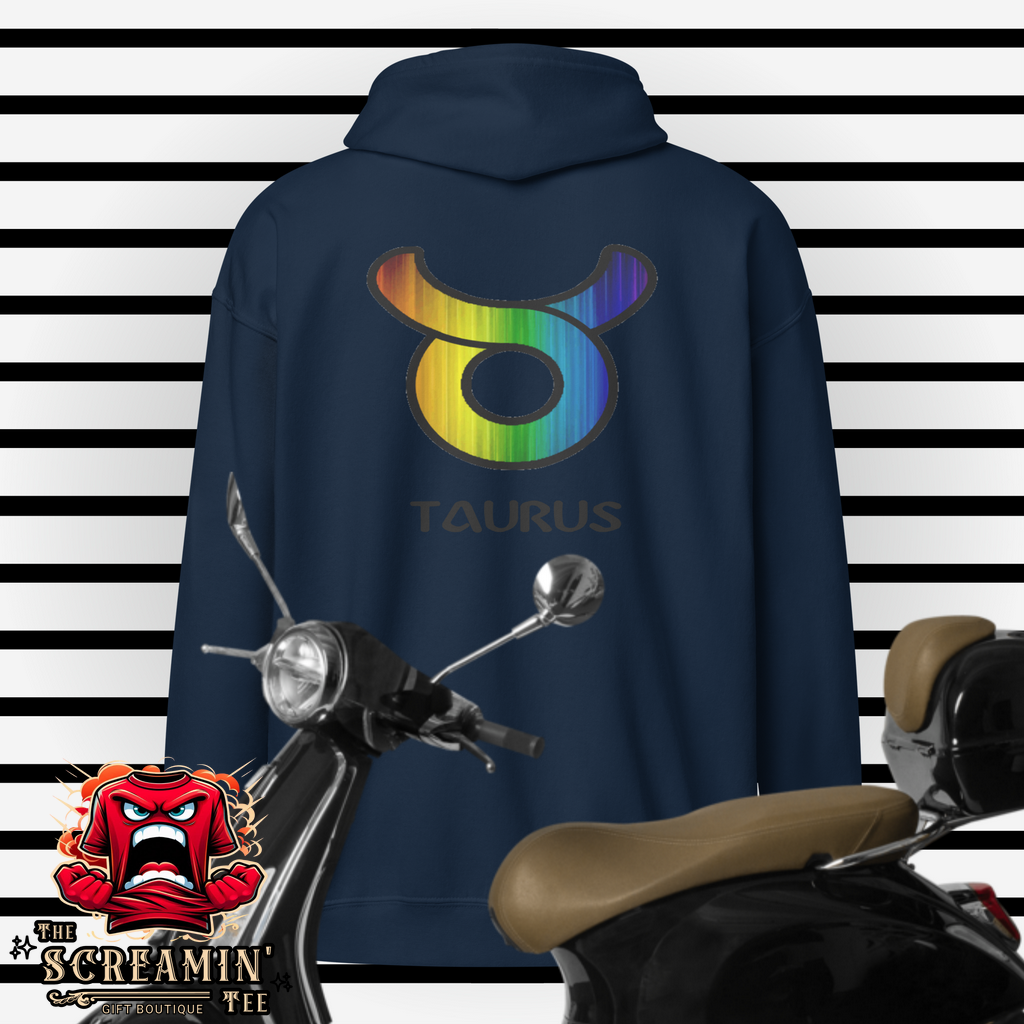 LGBTQ ZODIAC UNISEX ZIP HOODIE - TAURUS - The Screamin' Tee