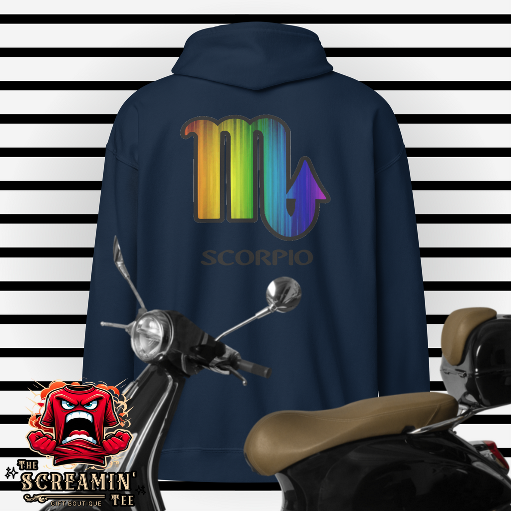 LGBTQ ZODIAC UNISEX ZIP HOODIE - SCORPIO - The Screamin' Tee