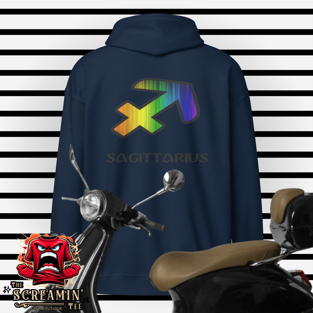 LGBTQ ZODIAC UNISEX ZIP HOODIE - SAGITTARIUS - The Screamin' Tee