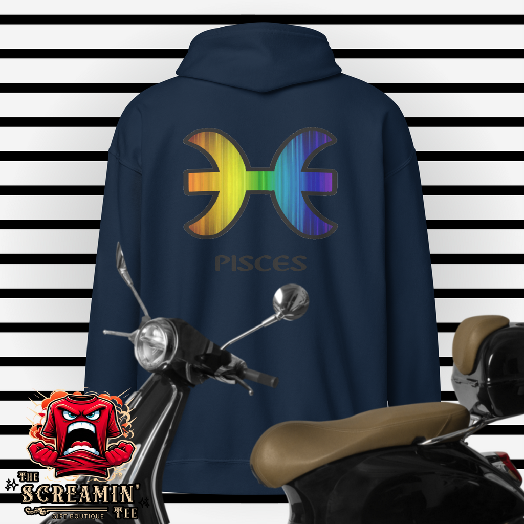 LGBTQ ZODIAC UNISEX ZIP HOODIE - PISCES - The Screamin' Tee