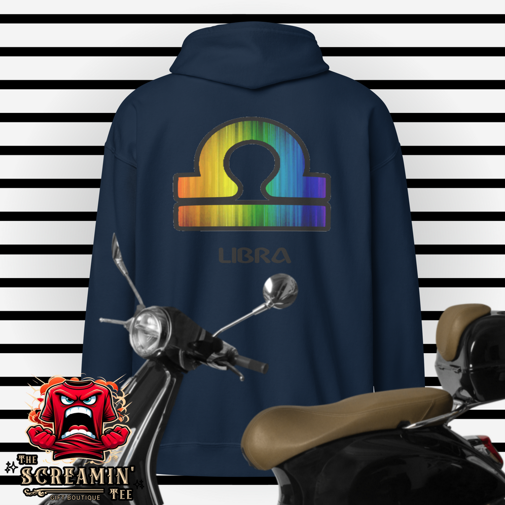 LGBTQ ZODIAC UNISEX ZIP HOODIE - LIBRA - The Screamin' Tee