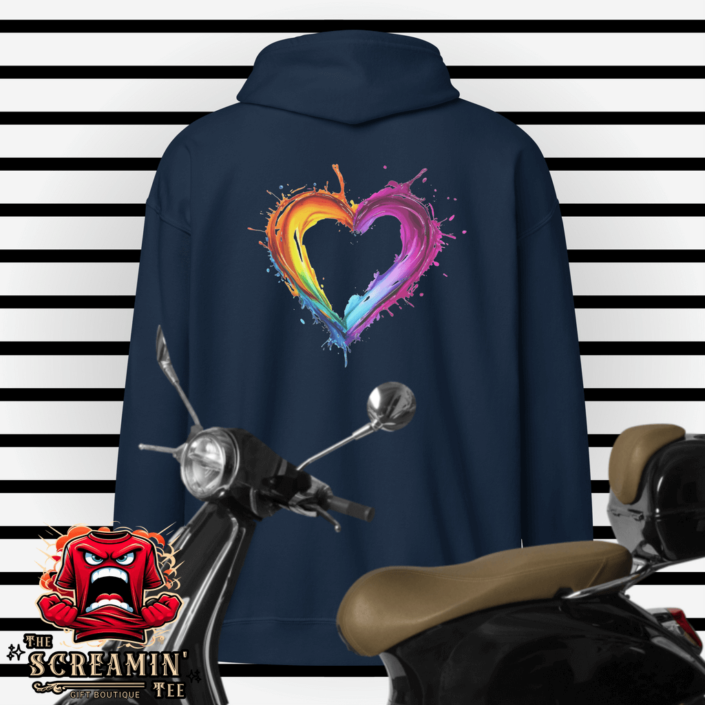 Painted Heart Zip Hoodie