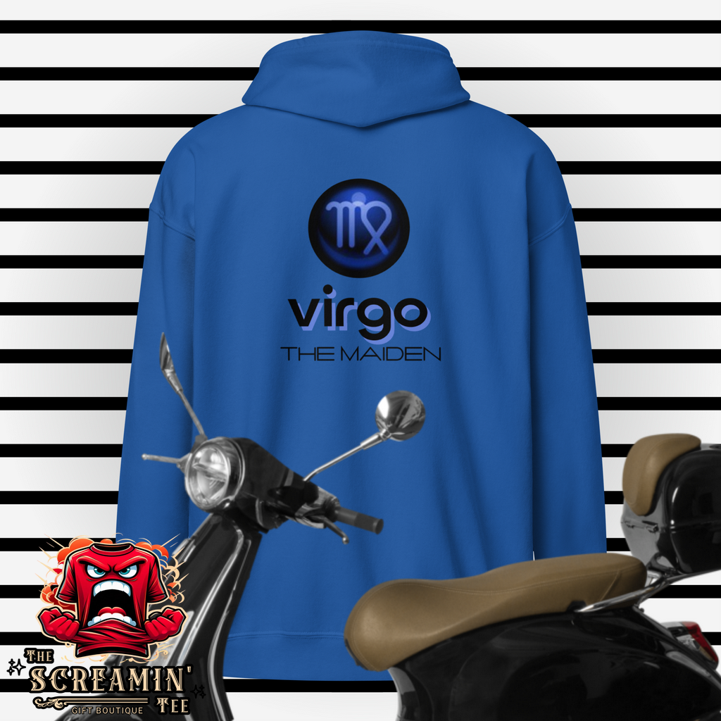 CABOCHON ZODIAC UNISEX ZIP HOODIE - VIRGO - The Screamin' Tee