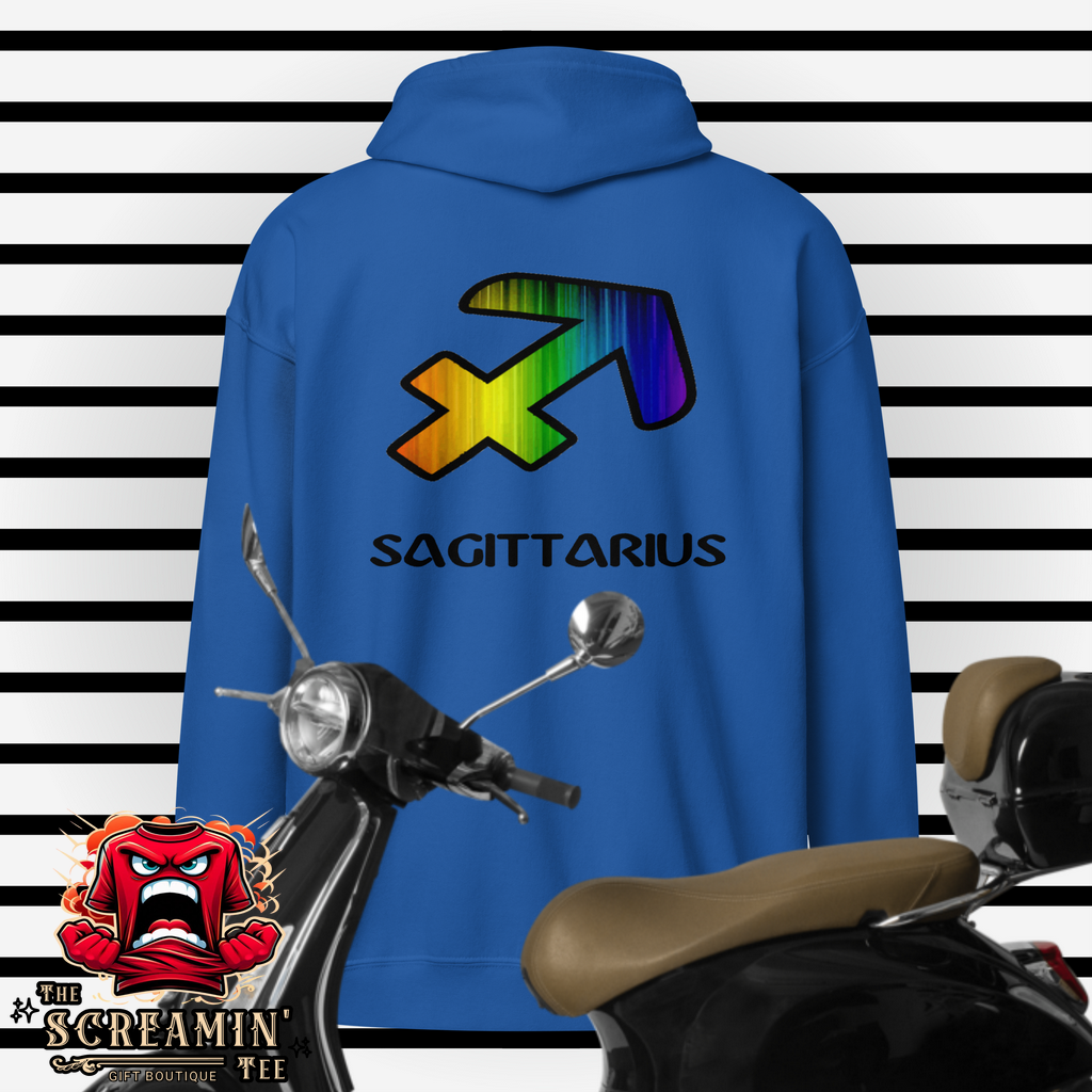 LGBTQ ZODIAC UNISEX ZIP HOODIE - SAGITTARIUS - The Screamin' Tee