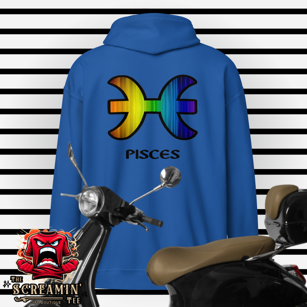 LGBTQ ZODIAC UNISEX ZIP HOODIE - PISCES - The Screamin' Tee