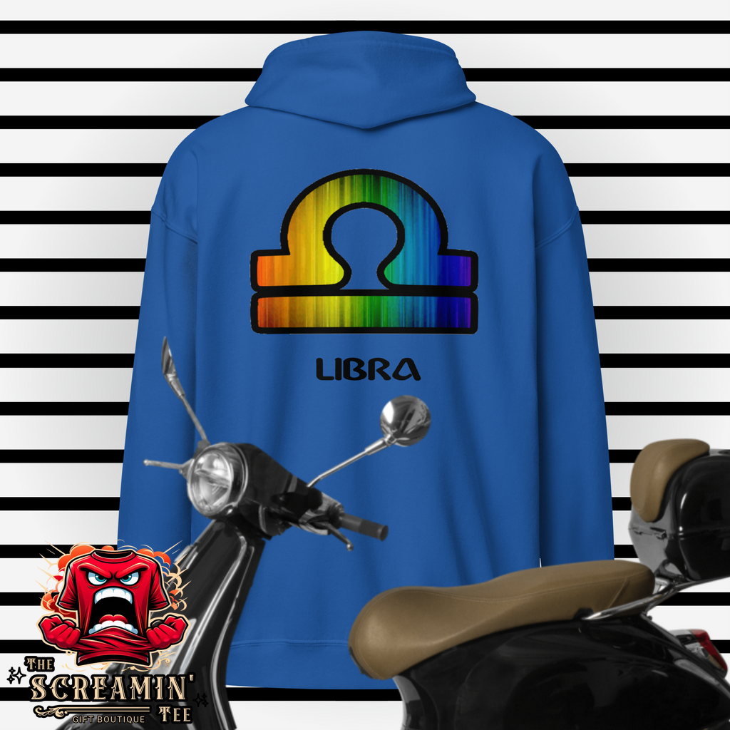 LGBTQ ZODIAC UNISEX ZIP HOODIE - LIBRA - The Screamin' Tee