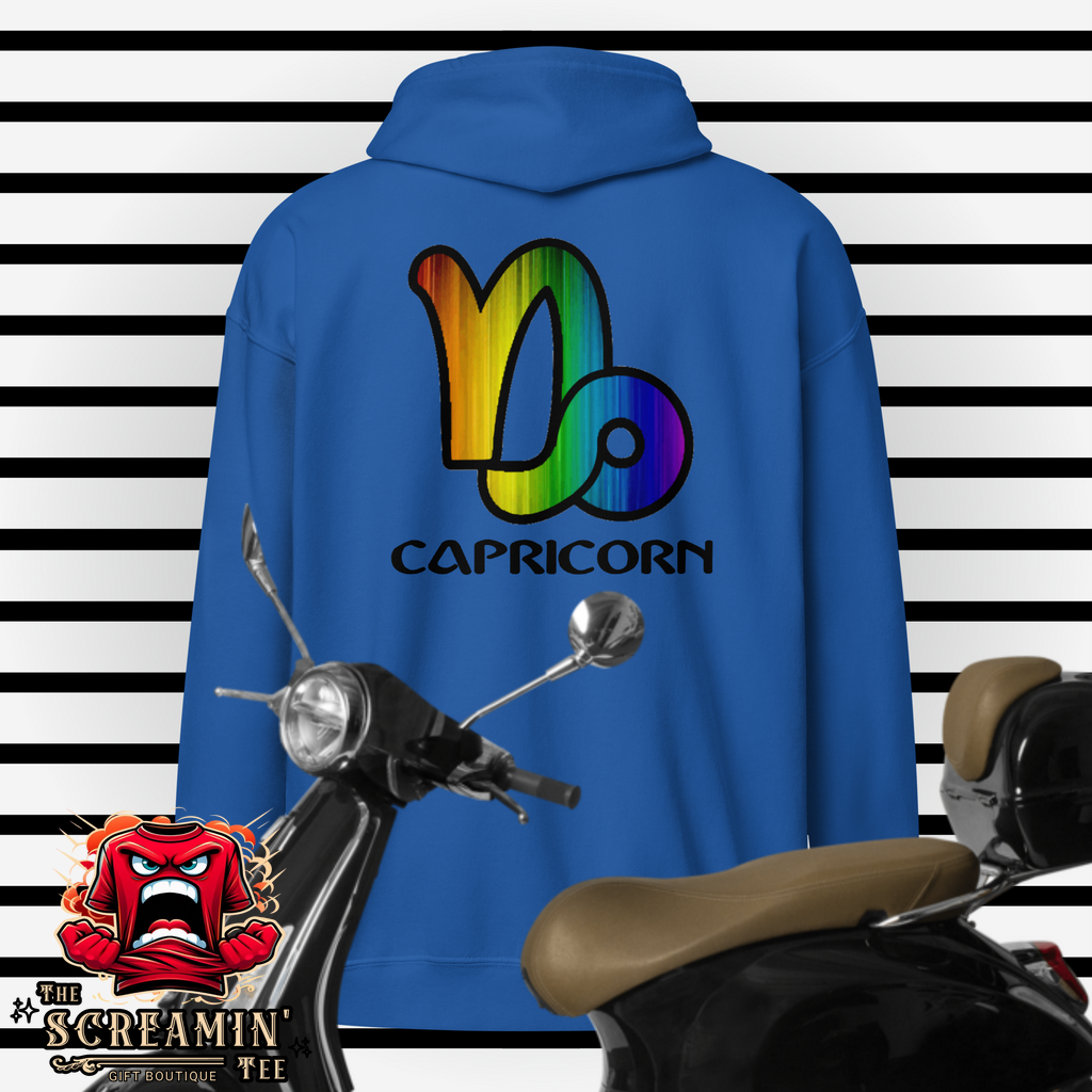 LGBTQ ZODIAC UNISEX ZIP HOODIE - CAPRICORN - The Screamin' Tee