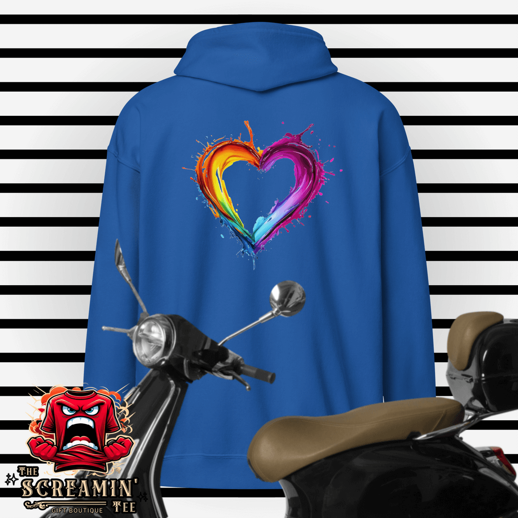 Painted Heart Zip Hoodie