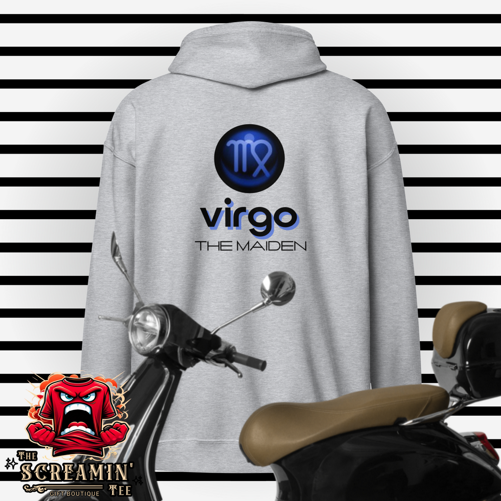 CABOCHON ZODIAC UNISEX ZIP HOODIE - VIRGO - The Screamin' Tee