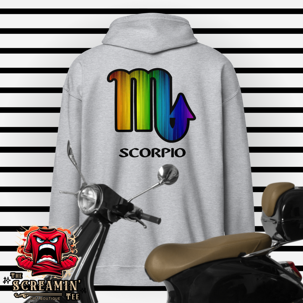 LGBTQ ZODIAC UNISEX ZIP HOODIE - SCORPIO - The Screamin' Tee