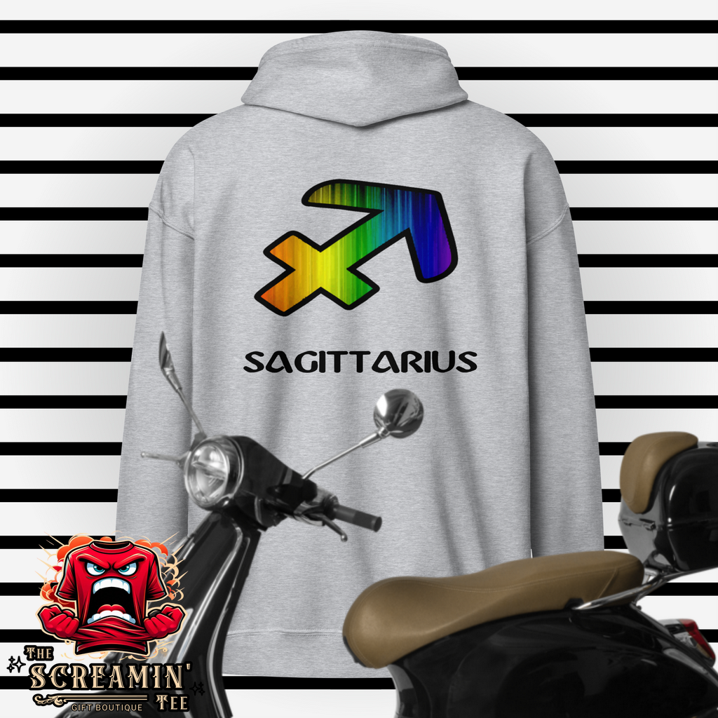 LGBTQ ZODIAC UNISEX ZIP HOODIE - SAGITTARIUS - The Screamin' Tee