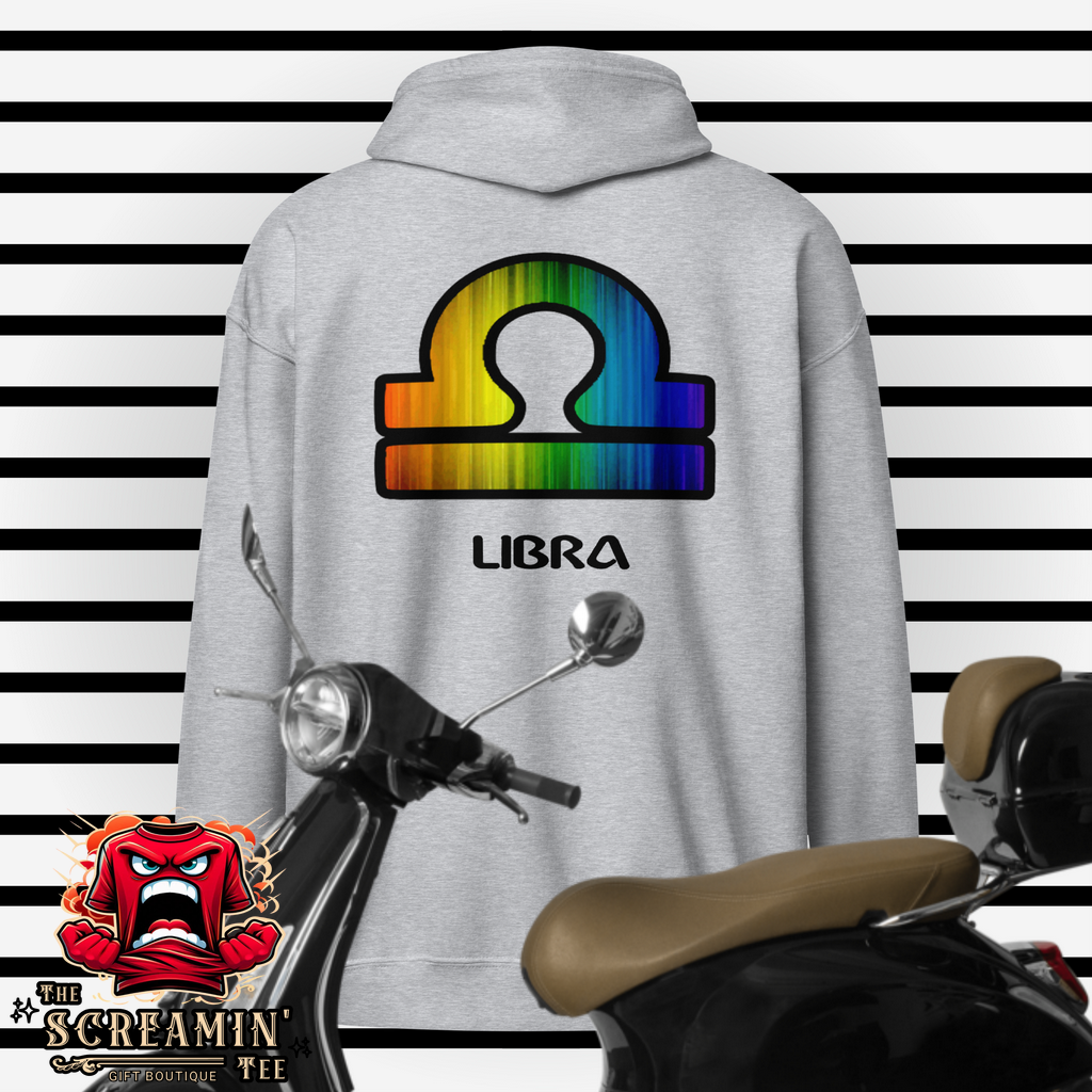 LGBTQ ZODIAC UNISEX ZIP HOODIE - LIBRA - The Screamin' Tee