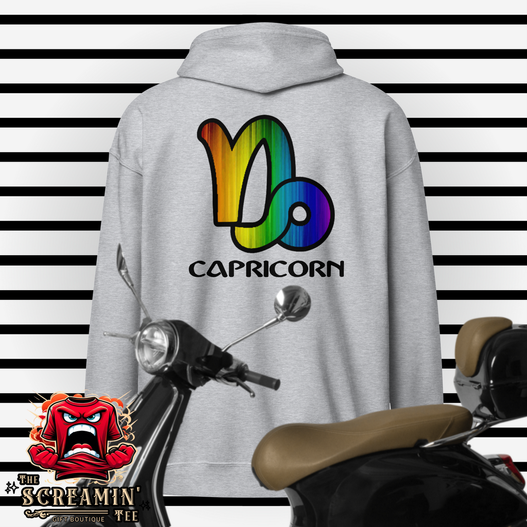 LGBTQ ZODIAC UNISEX ZIP HOODIE - CAPRICORN - The Screamin' Tee