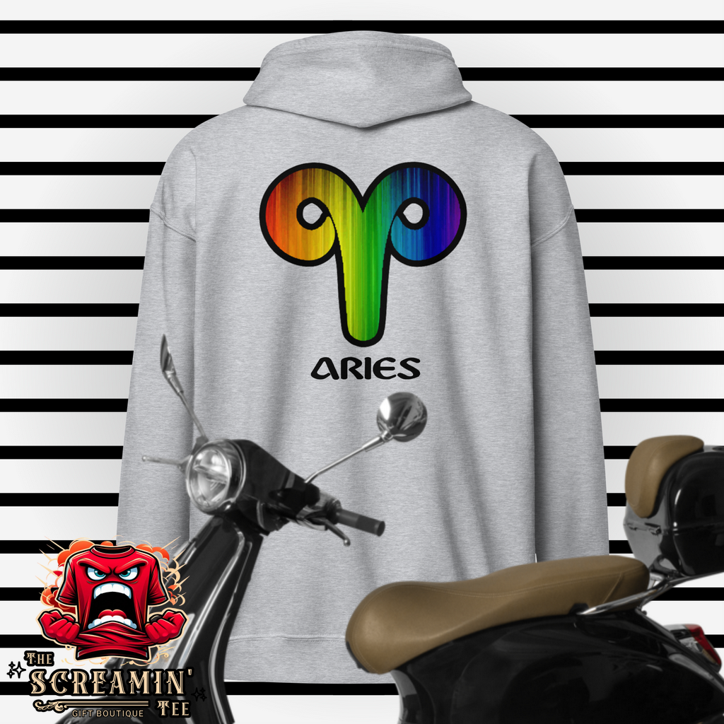 LGBTQ ZODIAC UNISEX ZIP HOODIE - ARIES - The Screamin' Tee