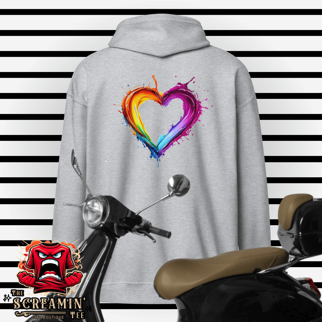 Painted Heart Zip Hoodie