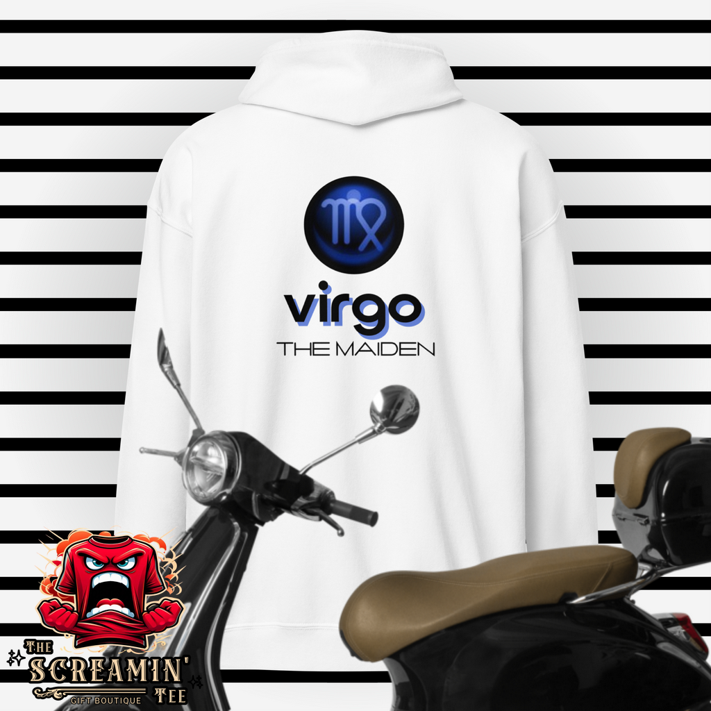 CABOCHON ZODIAC UNISEX ZIP HOODIE - VIRGO - The Screamin' Tee