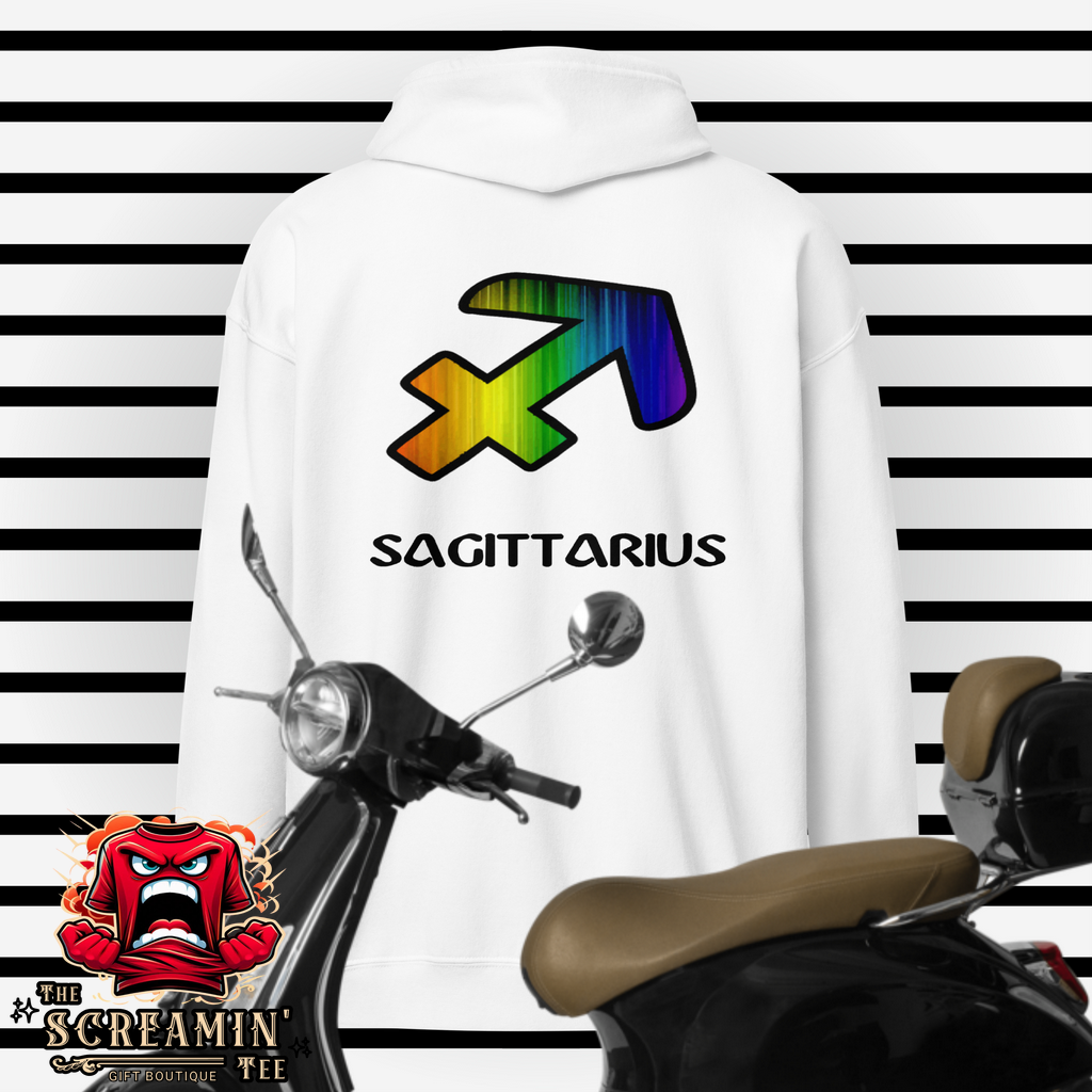 LGBTQ ZODIAC UNISEX ZIP HOODIE - SAGITTARIUS - The Screamin' Tee