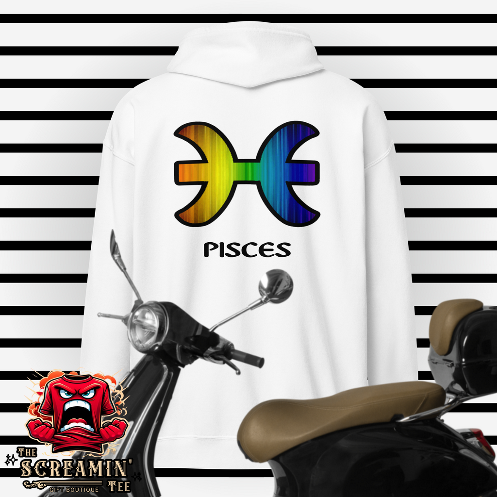 LGBTQ ZODIAC UNISEX ZIP HOODIE - PISCES - The Screamin' Tee