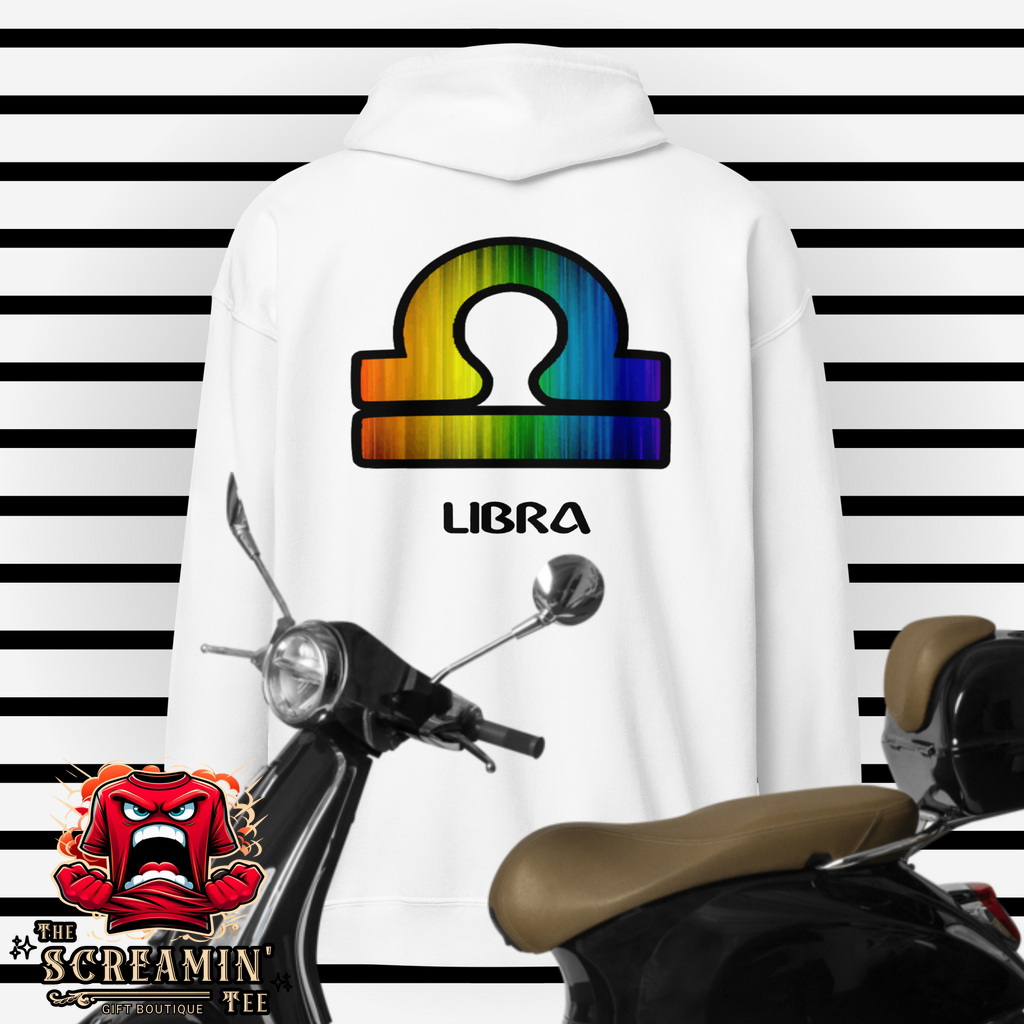 LGBTQ ZODIAC UNISEX ZIP HOODIE - LIBRA - The Screamin' Tee