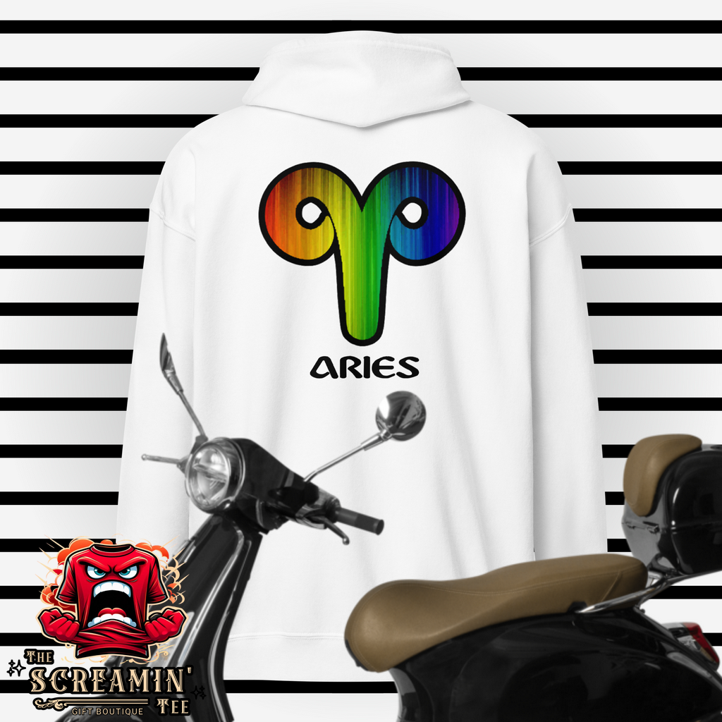 LGBTQ ZODIAC UNISEX ZIP HOODIE - ARIES - The Screamin' Tee