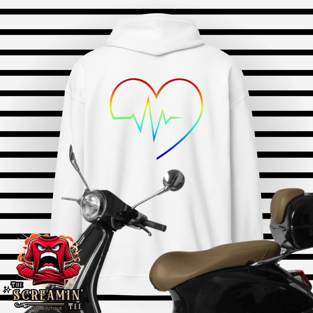 Rainbow Heartbeat Zip Hoodie