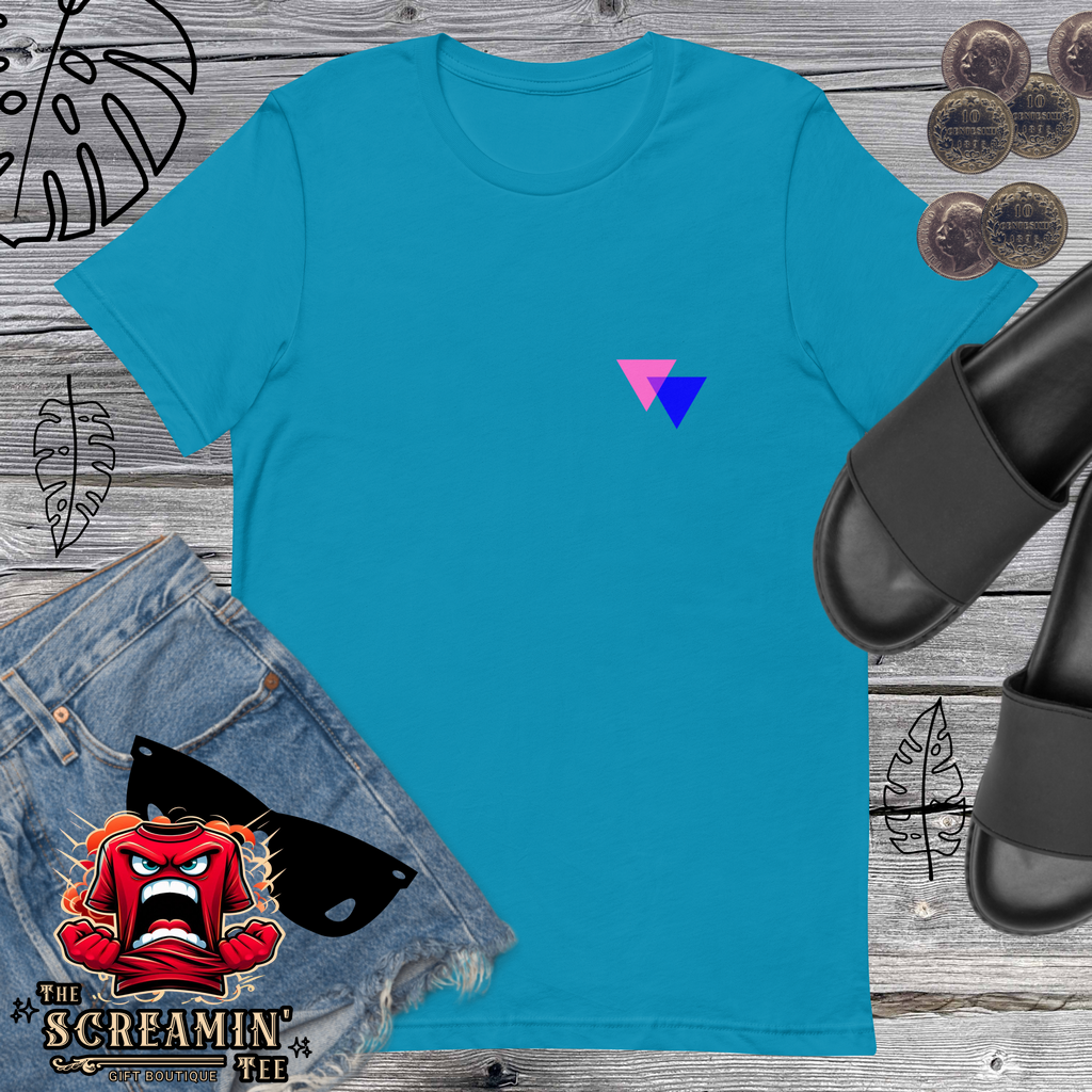 CLOSETS/CLOTHES (PINK/BLUE TRIANGLE) UNISEX TSHIRT