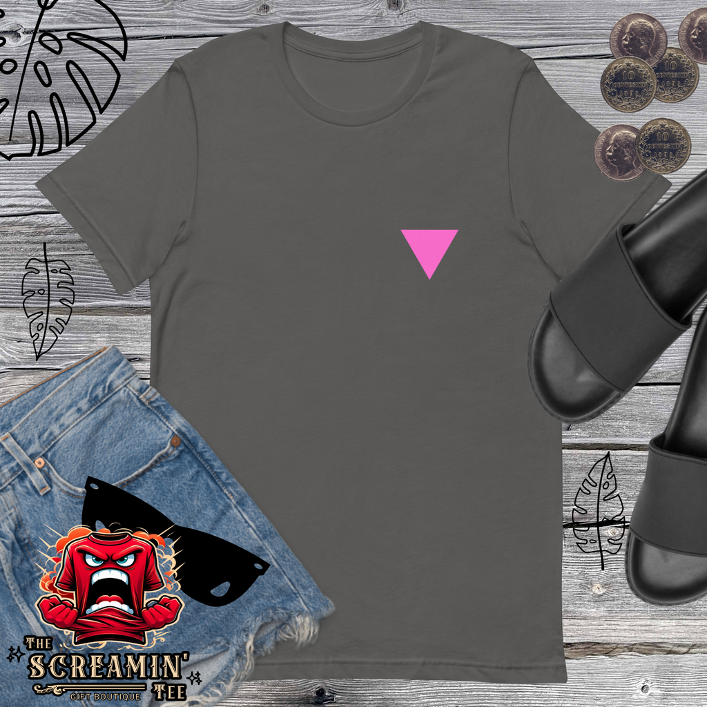 CLOSETS/CLOTHES (PINK TRIANGLE) UNISEX TSHIRT