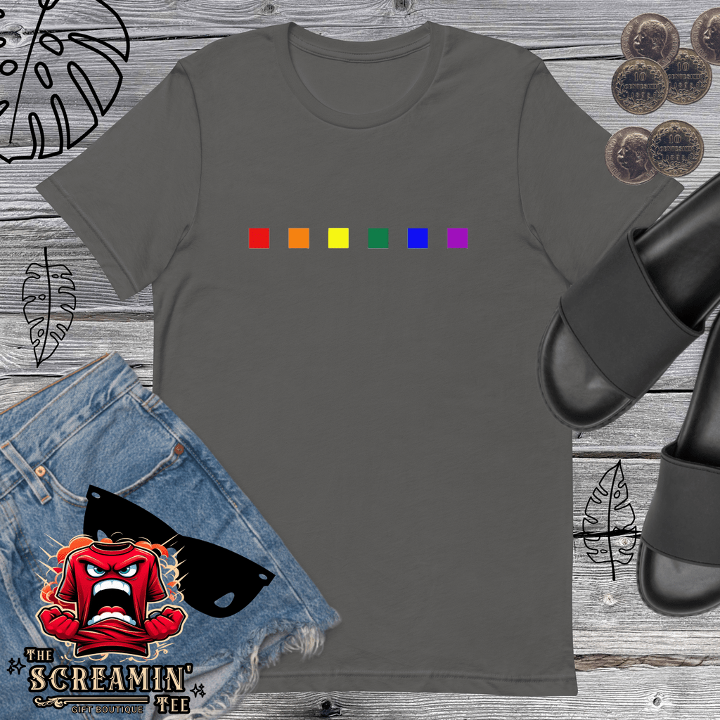 RAINBOW SQUARES UNISEX TSHIRT