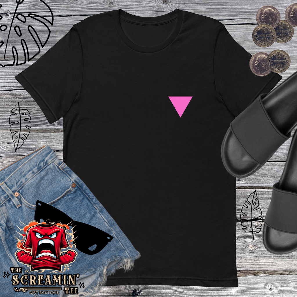 CLOSETS/CLOTHES (PINK TRIANGLE) UNISEX TSHIRT