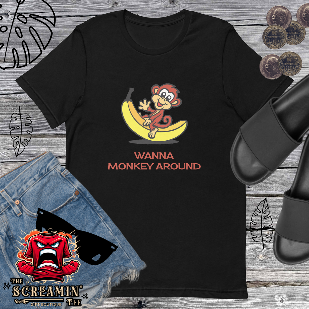 MONKEY AROUND UNISEX TSHIRT - The Screamin' Tee