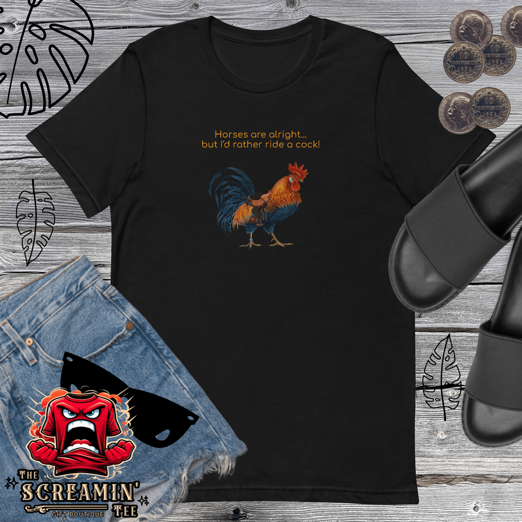 RIDE A COCK UNISEX TSHIRT - The Screamin' Tee