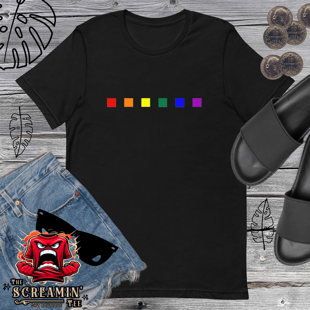 RAINBOW SQUARES UNISEX TSHIRT